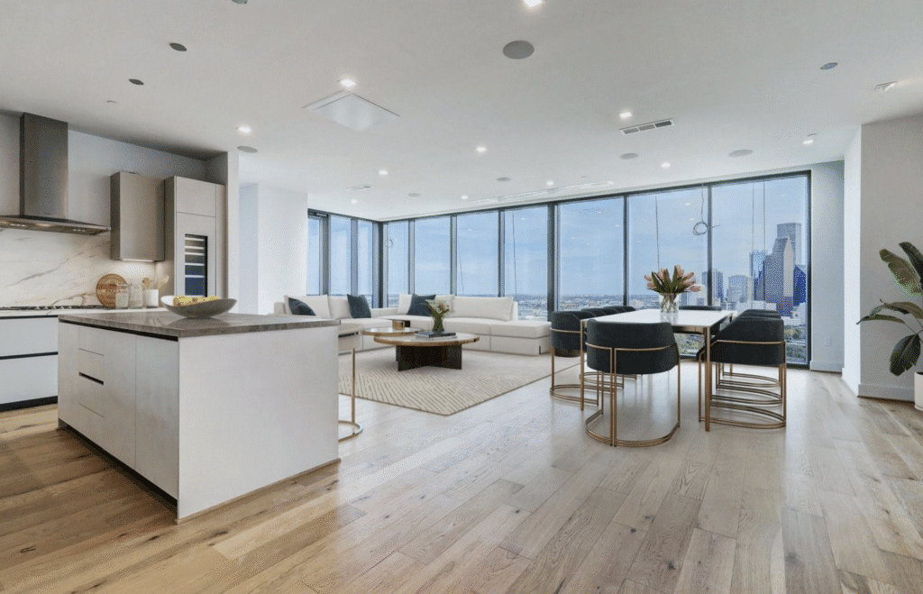 Rooms with views delight in this 3,000 sq.ft. condo in The Residences at The Allen